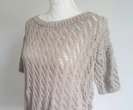 pineberry tee we are knitters pima cotton kit point ajouré pull morue 9