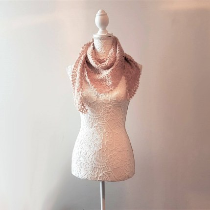 vieille morue chèche foulard châle phildar phil light crochet dentelle 8