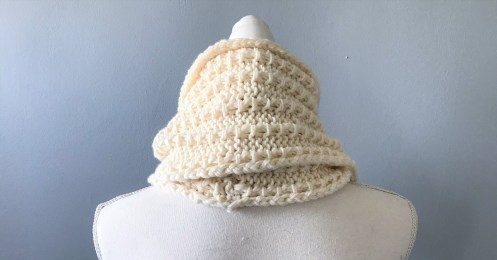 Bmade snood xxl tricot milk drops big merinos côtes cordelées knit vieille morue 6