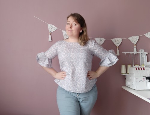 blouse couture falbala wear lemonade make my lemonade manche volants tissu la droguerie vieille morue 6