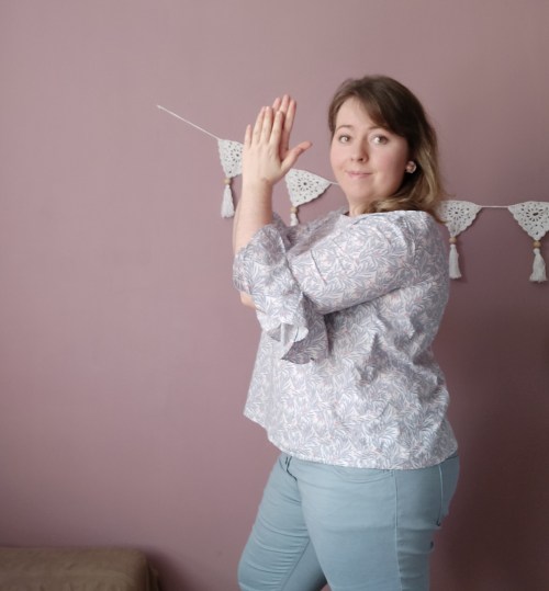 blouse couture falbala wear lemonade make my lemonade manche volants tissu la droguerie vieille morue 7